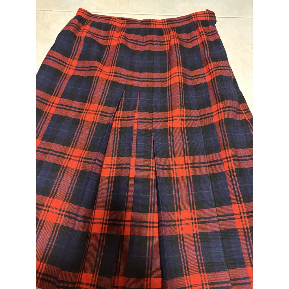 Aljean -Sz 12 Gorgeous Womens Red Blue Green Plaid‎ Pleated Full Skirt